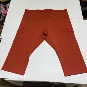Old Navy Womens cropped Go dry Terracotta Leggings